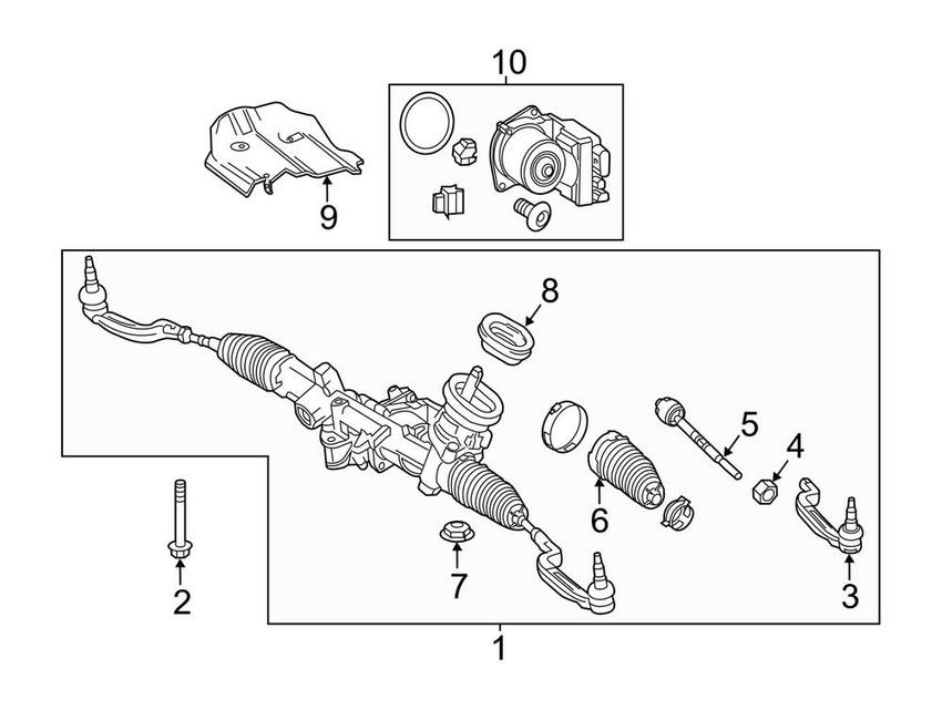 Mercedes Tie Rod End - Front Passenger Side Outer 2463301800